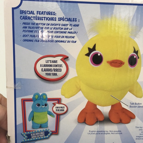 Disney Pixar Toy Story 4 Ducky Talking Soft Plush Stuffed Animal Duck - Picture 8 of 12